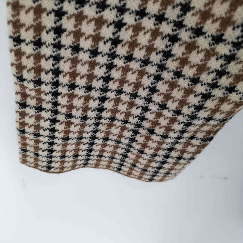 ザラ ZARA 千鳥格子柄 ニットダブルテーラードジャケット レディース import:M